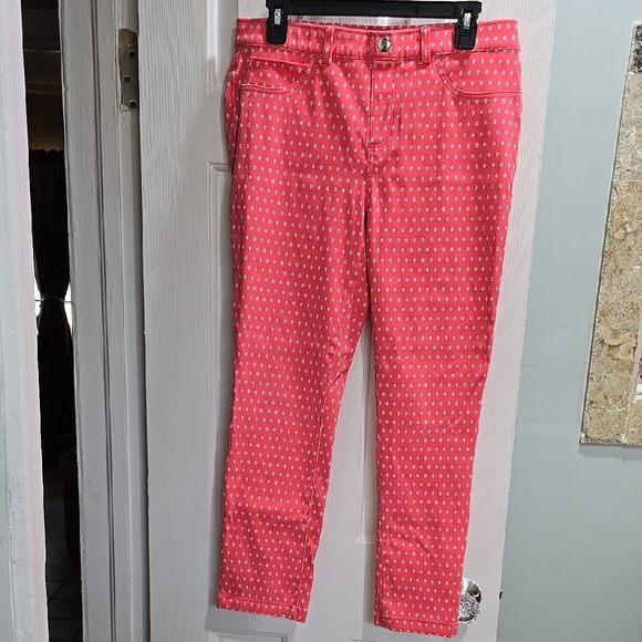Rafaella Pants - Stylish Pink Patterned Pants